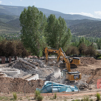 Eagle pool demolition.